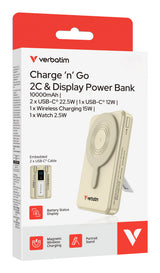 Verbatim 32274 powerbank Lithium polymer (LiPo) 10000 mAh Trådløs opladning Guld