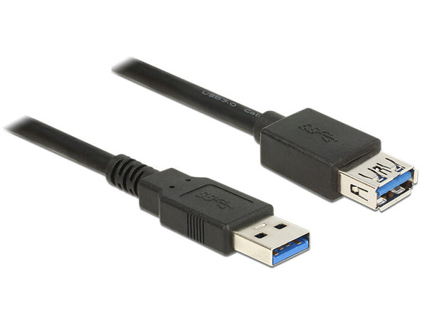 DeLOCK 85053 USB-kabel USB 3.2 Gen 1 (3.1 Gen 1) 0,5 m USB A 5 Gbit/sek. Sort