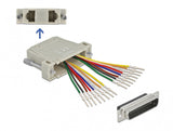 DeLOCK 66835 kabel kønsskifter D-Sub 44pin 2x RJ-45 Beige