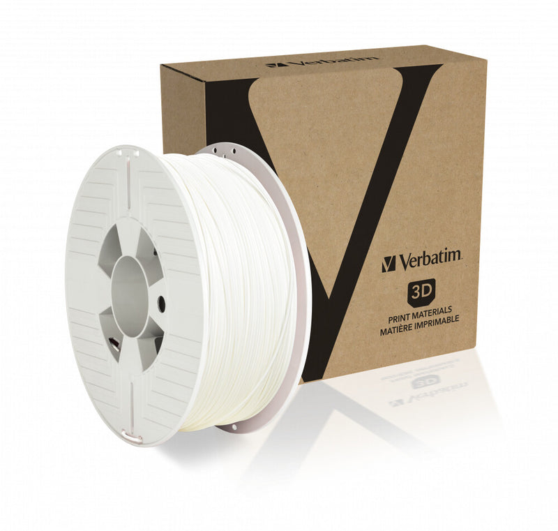 Verbatim 55050 3D print materiale Polyethylenterephthalatglycol (PETG) Hvid 1 kg