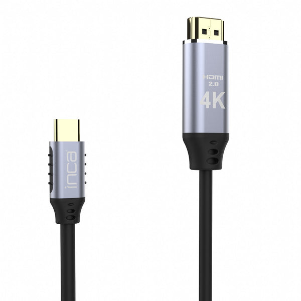 Inca ITCH-02TX HDMI-kabel 2 m HDMI Type A (Standard) USB Type-C Sort