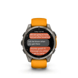 Garmin fenix 8 3,56 cm (1.4") AMOLED 47 mm Digital 454 x 454 pixel Berøringsskærm Grafit Wi-Fi GPS (satellit)