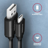 Axagon BUCM-AM10TB USB-kabel USB 2.0 0,6 m USB C USB A 0,48 Gbit/sek. Sort