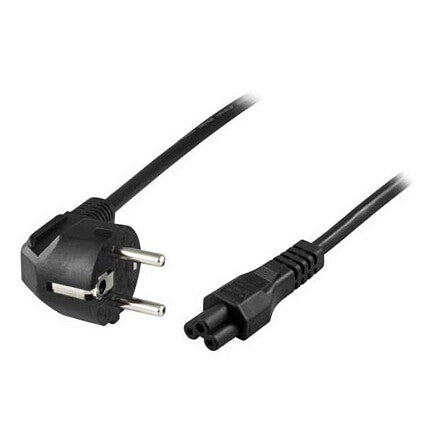 Deltaco Device cable 3-pin notebook angled CEE 7/7 & IEC C5 3m