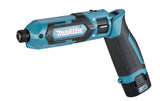 Makita TD022DSE elektrisk skiftenøgle 1/4" 2450 rpm 25 Nm Sort, Blå 7,2 V