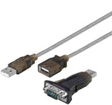 Goobay 95436 serielkabel Transparent 1,5 m USB Type-A RS-232