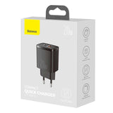 Baseus CCXJ-B01 oplader til mobil enhed Universel Sort Vekselstrøm Hurtig opladning Indendørs