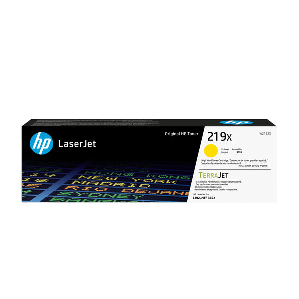 HP 219X original LaserJet-tonerpatron med høj ydelse, gul