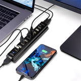 LogiLink UA0096 interface hub USB 2.0 480 Mbit/s Sort