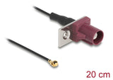 DeLOCK 90730 koaxial kabel 1.13 0,2 m FAKRA D I-PEX MHF1 Sort, Bordeaux