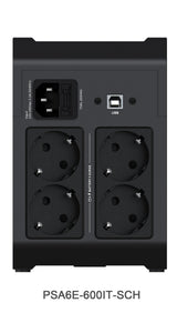 Vertiv PSA6E-600IT-SCH UPS-enhed Interaktivt indgangsstik 0,6 kVA 315 W 4 AC stikkontakt(er)