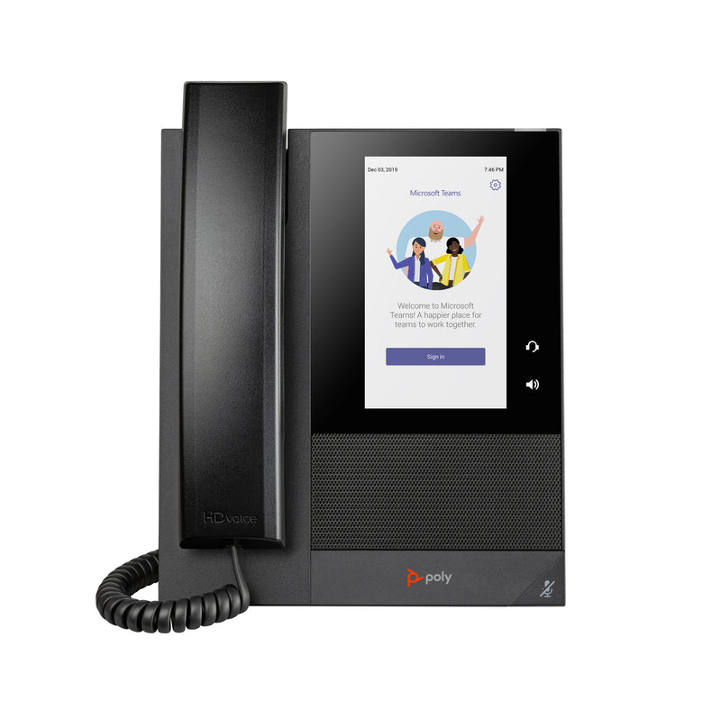 HP Poly CCX 400 Business Media Phone til Microsoft Teams og PoE-aktiveret