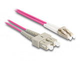 DeLOCK 87918 InfiniBand og fiberoptisk kabel 3 m LC SC Violet
