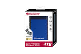 Transcend StoreJet 25H3 ekstern harddisk 4 TB 5400 rpm 2.5" USB 3.2 Gen 1 (3.1 Gen 1) Blå, Marineblå