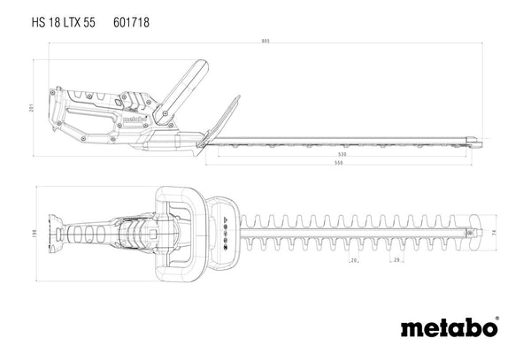 Metabo HS 18 LTX 55 Dobbeltklinge 2,6 kg