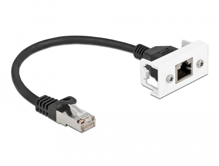 DeLOCK 87109 netværkskabel Sort, Hvid 0,25 m Cat6a S/FTP (S-STP)