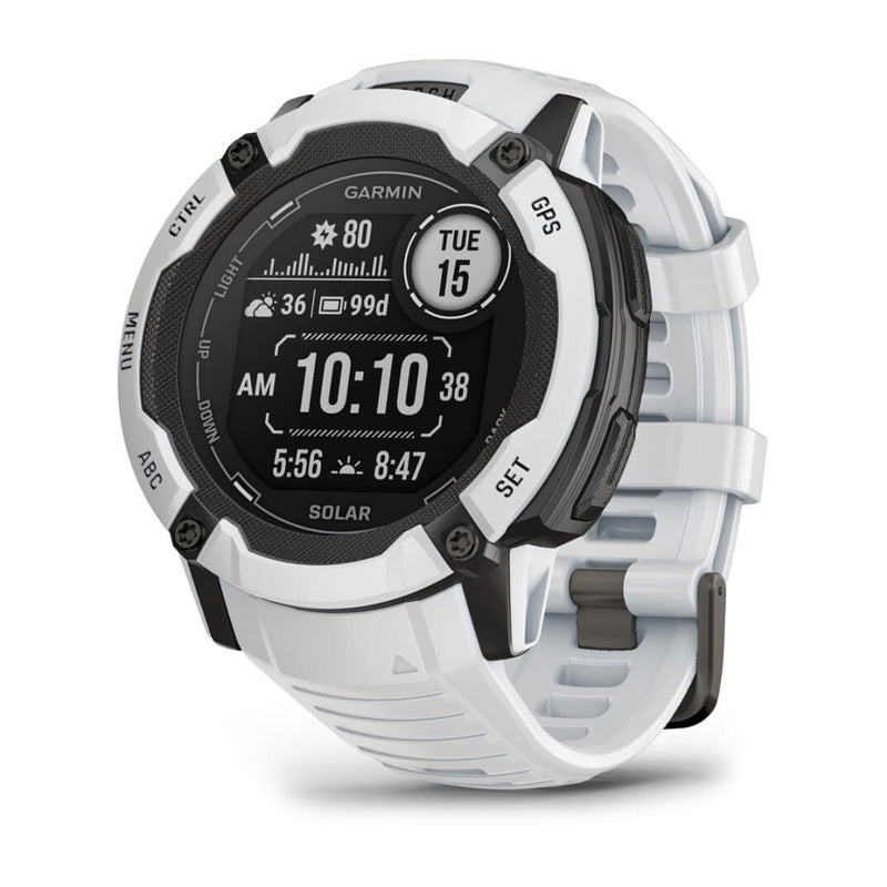 Garmin Instinct 2X Solar 2,79 cm (1.1") MIP 50 mm Digital 176 x 176 pixel Berøringsskærm Hvid GPS (satellit)