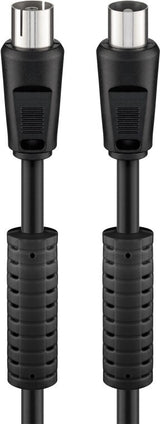 Goobay 50728 koaxial kabel 1,5 m Koaksial Sort