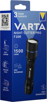 Varta Night Cutter Pro F30R Sort Hånd lommelygte LED