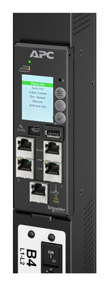 APC NetShelter Rack PDU Advanced Gen 2, Switched Metered Outlet, 3Phase, 22.1kW 400V 32A or 17.3kW 415V 30A, 530P6, 48 Outlet strømforsyningsenhed (PDU) 42 AC stikkontakt(er) 0U Sort