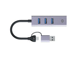 Conceptronic ABBY25G dockingstation Ledningsført USB 3.2 Gen 1 (3.1 Gen 1) Type-A + Type-C Grå