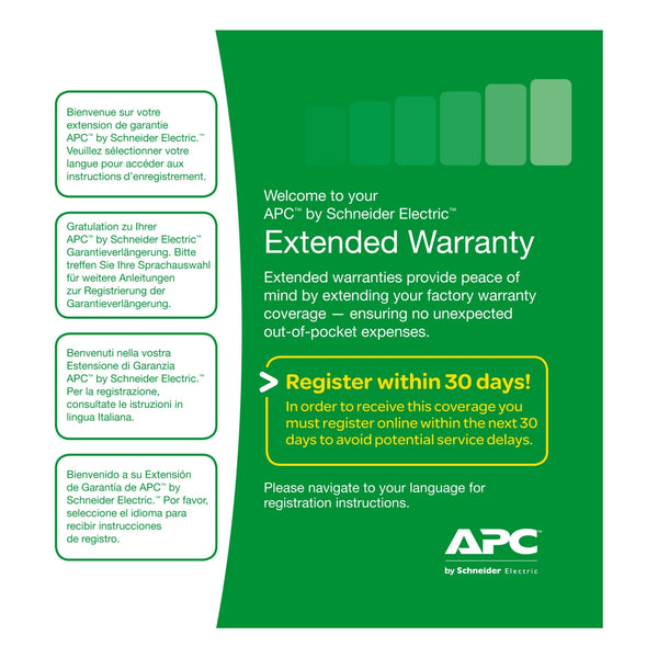 APC WBEXTWAR1YR-AC-06 garanti- & supportudvidelse 1 År