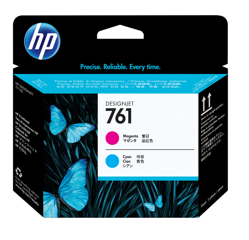 HP 761 Designjet-skrivehoved, magenta/cyan