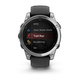 Garmin Fenix E 3,3 cm (1.3") AMOLED 47 mm Digital 416 x 416 pixel Berøringsskærm Rustfrit stål Wi-Fi GPS (satellit)