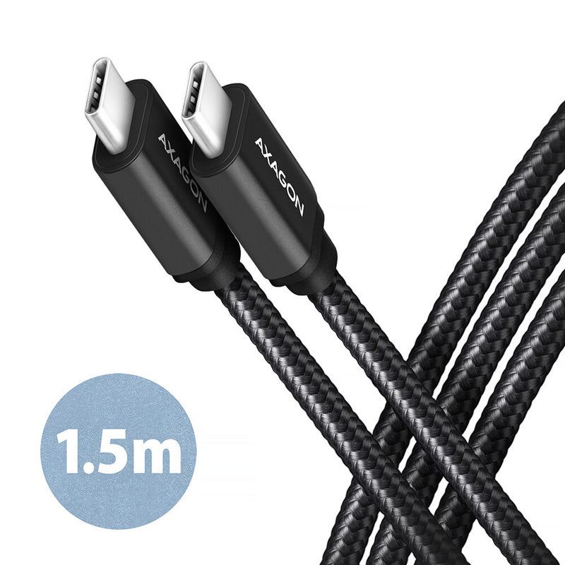 Axagon BUCM3-CM15AB USB-kabel USB 3.2 Gen 1 (3.1 Gen 1) 1,5 m USB C 5 Gbit/sek. 60 W Sort