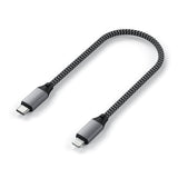 Satechi ST-TCL10M USB-kabel 0,25 m USB C USB C/Lightning 0,48 Gbit/sek. Sort, Grå
