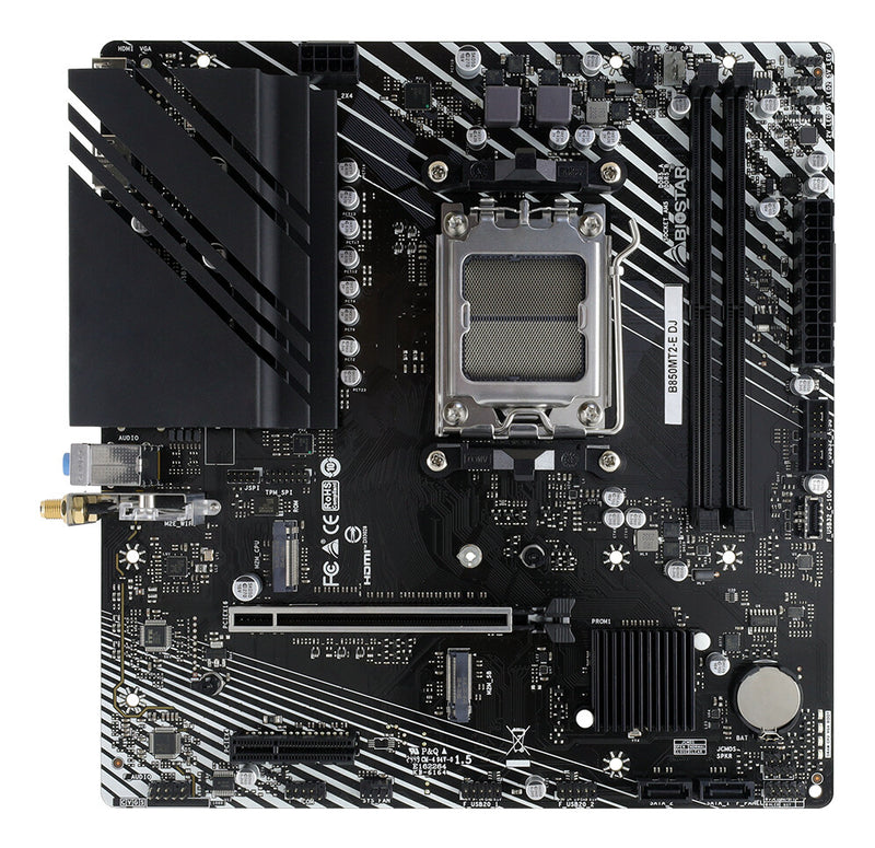 Biostar B850MT2-E DJ bundkort AMD B850 Sokkel AM5 micro ATX