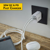 Intenso POWER ADAPTER USB-A/USB-C/7803012 Universel Hvid Vekselstrøm Hurtig opladning Indendørs
