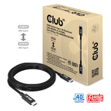 CLUB3D CAC-1579 USB-kabel USB4 Gen 3x2 3 m USB C 40 Gbit/sek. 240 W Sort