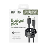 PanzerGlass empower™ by ® Racing 60W USB-C to USB-C Kabel | USB 2.0 | 2M | Space Black