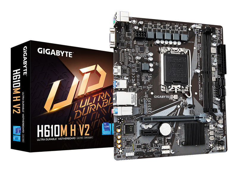 GIGABYTE H610M H V2 bundkort Intel H610 Express LGA 1700 micro ATX