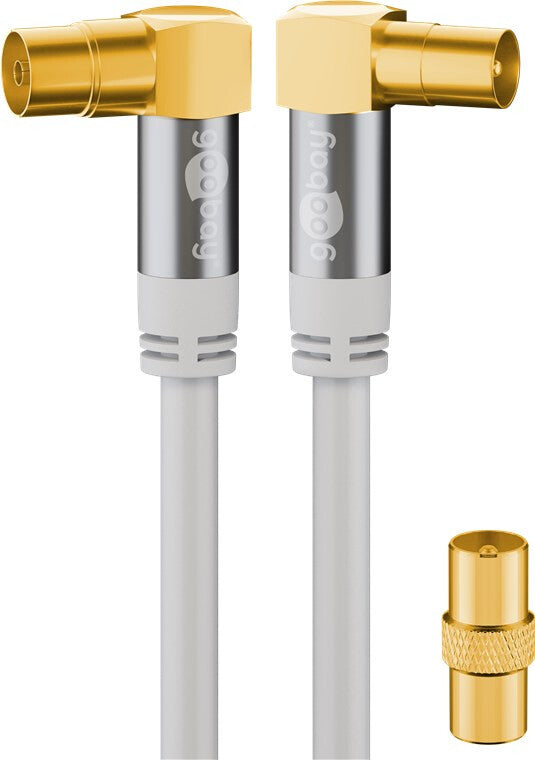 Goobay 70450 koaxial kabel 10 m Hvid