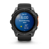 Garmin Fenix 8 3,56 cm (1.4") AMOLED 51 mm Digital 454 x 454 pixel Berøringsskærm Grå Wi-Fi GPS (satellit)