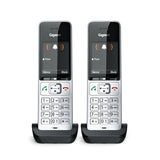 Gigaset COMFORT 500HX duo Analog/DECT-telefon Nummervisning Sort, Sølv