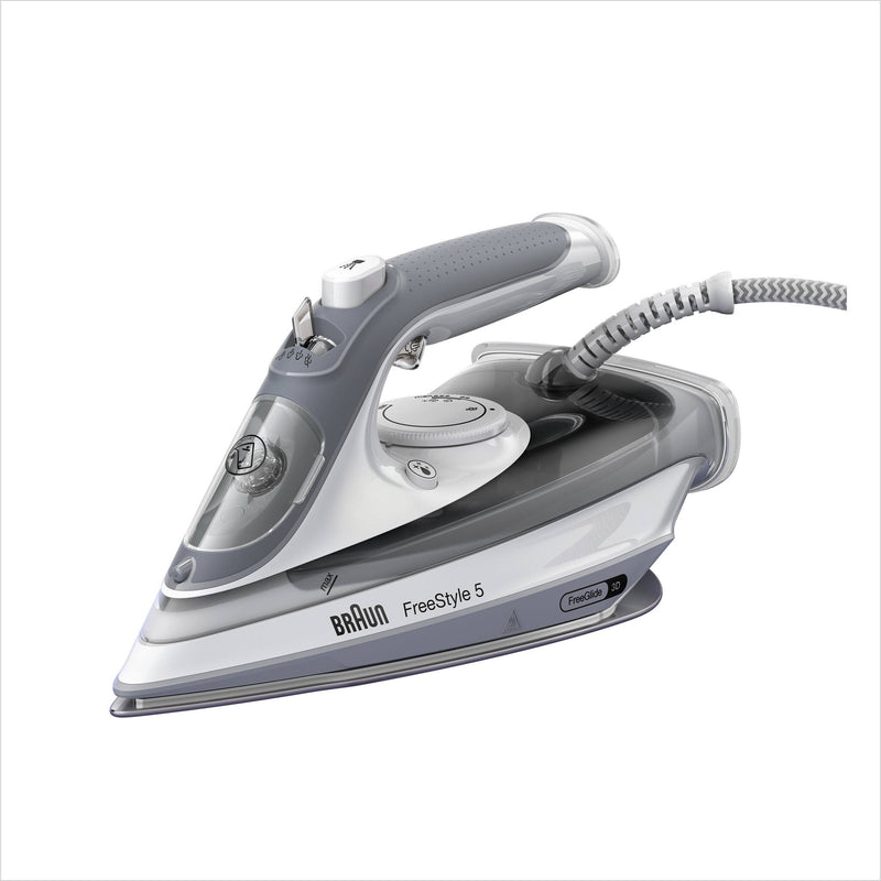 Braun TexStyle 5 SI5078GY Dampstrygejern EloxalPlus soleplate 2800 W Grå, Hvid