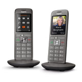 Gigaset CL660HX Duo Analog/DECT-telefon Nummervisning Anthracit