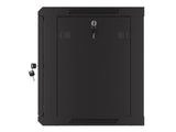 Lanberg WF01-6409-23B stativ 9U Vægmonteret stativ Sort