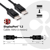 CLUB3D Displayport 1.2 Cable M/M 3Meter 4K60Hz 21.6Gbps