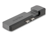 DeLOCK 87757 dockingstation Docking Thunderbolt 4 Sort, Grå
