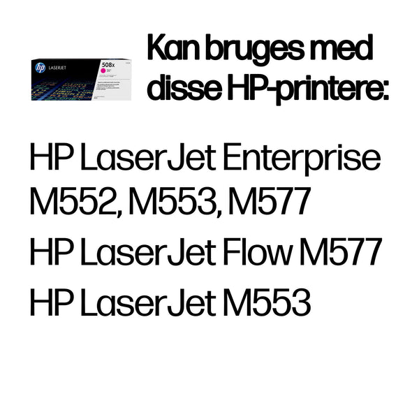 HP Original 508X LaserJet-tonerpatron med høj kapacitet, magenta