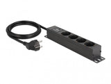 DeLOCK 66818 overspændingsbeskytter Sort 4 AC stikkontakt(er) 220 - 250 V 1,5 m