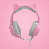 Blade Gaming Tanooki Headset Ledningsført Spil Grå, Lyserød