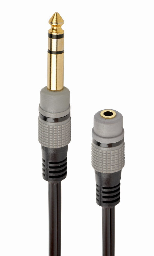 Gembird A-63M35F-0.2M lydkabel 0,2 m 6.35mm 3.5mm Sort