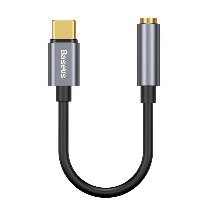 Baseus L54 kabel til mobiltelefon Sort, Grå USB C 3.5mm