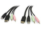 StarTech.com DP4N1USB6 KVM-kabel Sort 1,829 m