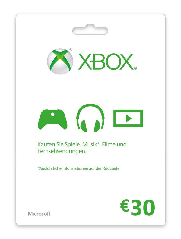 Microsoft Xbox LIVE Gift Card 30€ Videospil Gavekort